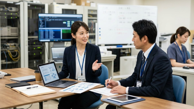 医療ITの打ち合わせを行う様子