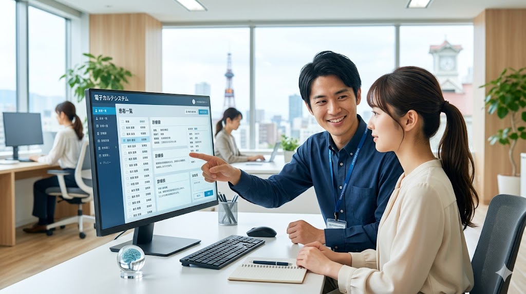 医療ITの仕事を説明している採用イメージ
